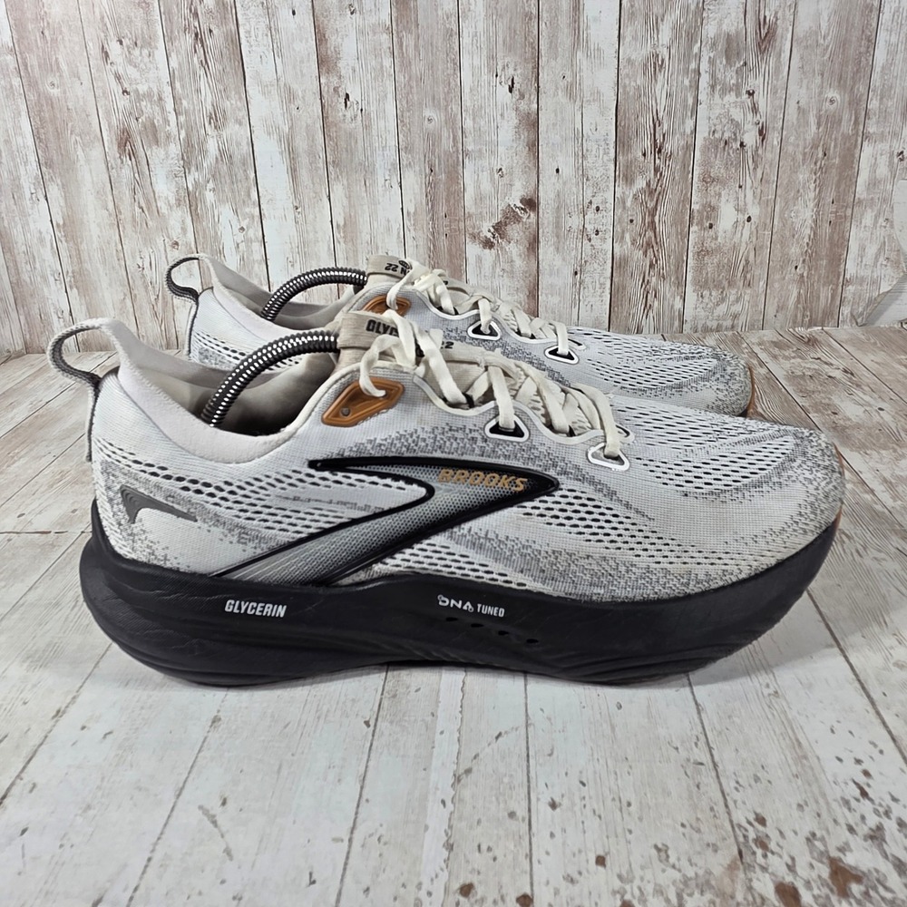 Brooks Glycerin 22 Mens Running Shoes White Grey Black 1104451D135 Size 11